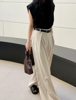 Alex Wide Leg Pleated Pants-BESTSELLERS