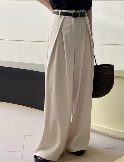 Alex Wide Leg Pleated Pants-BESTSELLERS