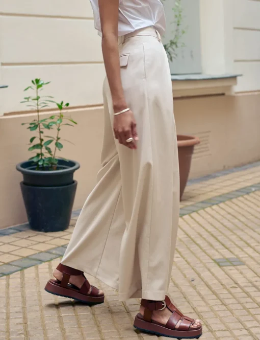 Alex Wide Leg Pleated Pants-BESTSELLERS