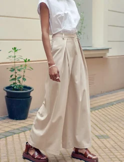 Alex Wide Leg Pleated Pants-BESTSELLERS