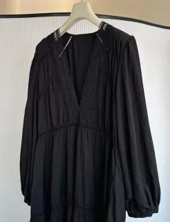 Amelia Voile Dress in Black