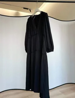 Amelia Voile Dress in Black