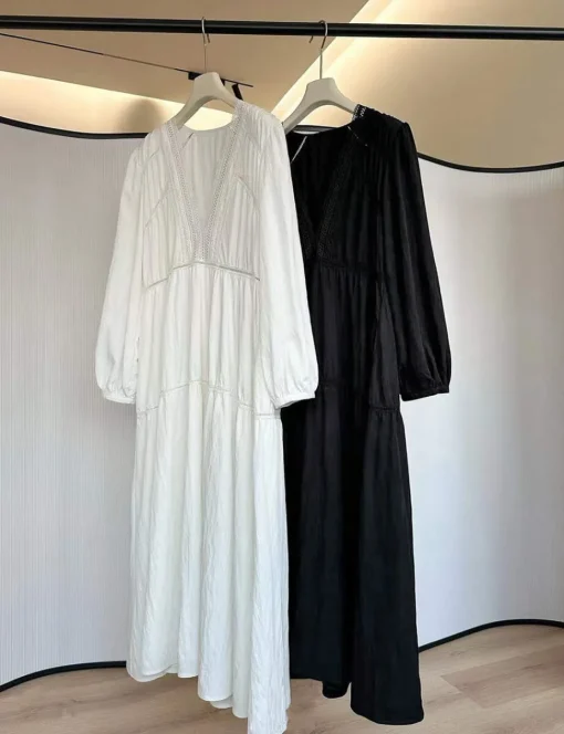 Amelia Voile Dress in Black