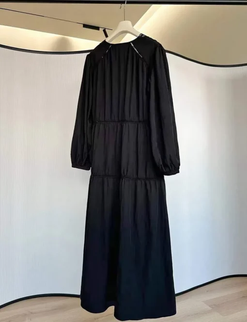 Amelia Voile Dress in Black