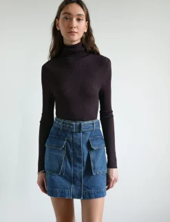 AR Denim Cargo Pocket Skirt