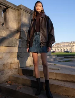AR Denim Cargo Pocket Skirt
