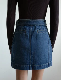 AR Denim Cargo Pocket Skirt