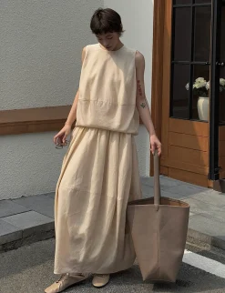 Beige Parachute Skirt -PREORDER
