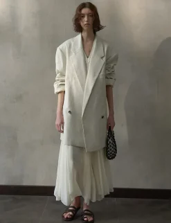 Beige Pleated Skirt