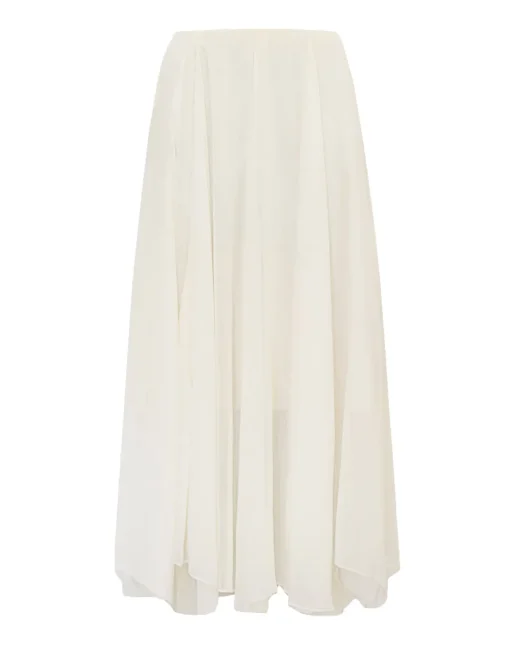 Beige Pleated Skirt
