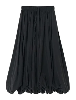 Black Bubble Hem Skirt
