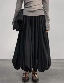 Black Bubble Hem Skirt