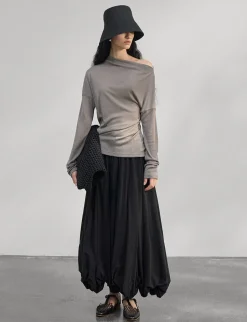 Black Bubble Hem Skirt
