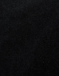 Black Denim Button Skort-BESTSELLER
