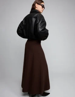 Black Faux-Leather Bomber Jacket-BESTSELLER