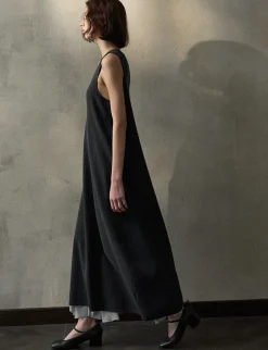 Black Knit Cocoon Midi Dress