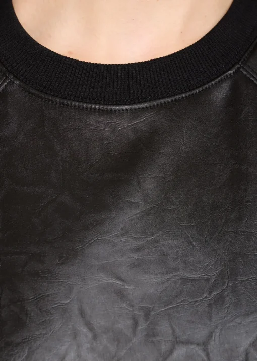 Black Leather T-Shirt