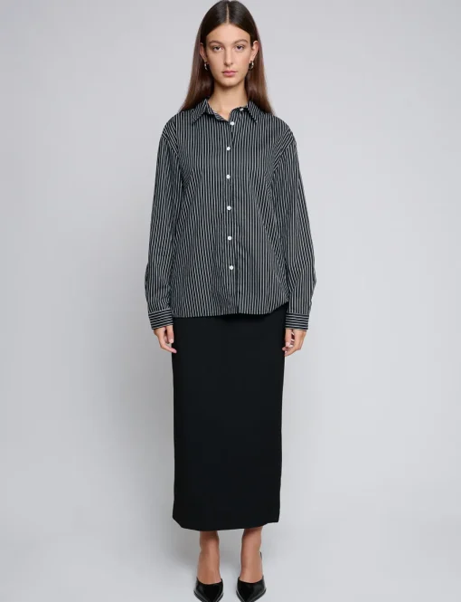 Black Pin-Stripe Shirt