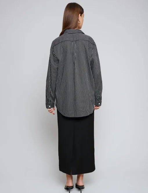 Black Pin-Stripe Shirt