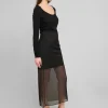 Black Sheer Bottom Skirt