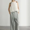 Braided Halter Puff Top in White