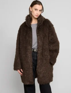 Brown Faux Fur Coat