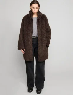 Brown Faux Fur Coat