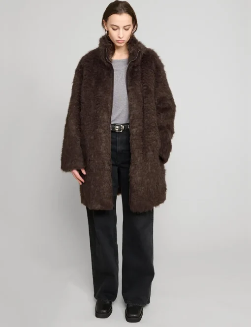 Brown Faux Fur Coat