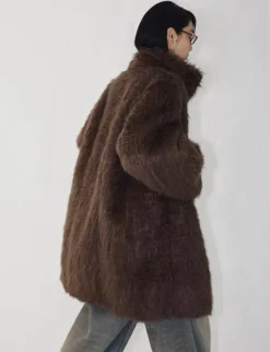Brown Faux Fur Coat