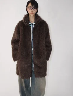 Brown Faux Fur Coat