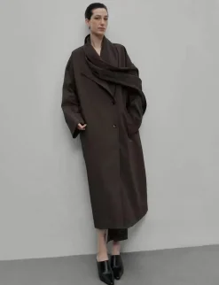 Brown Scarf Coat