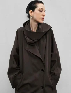 Brown Scarf Coat