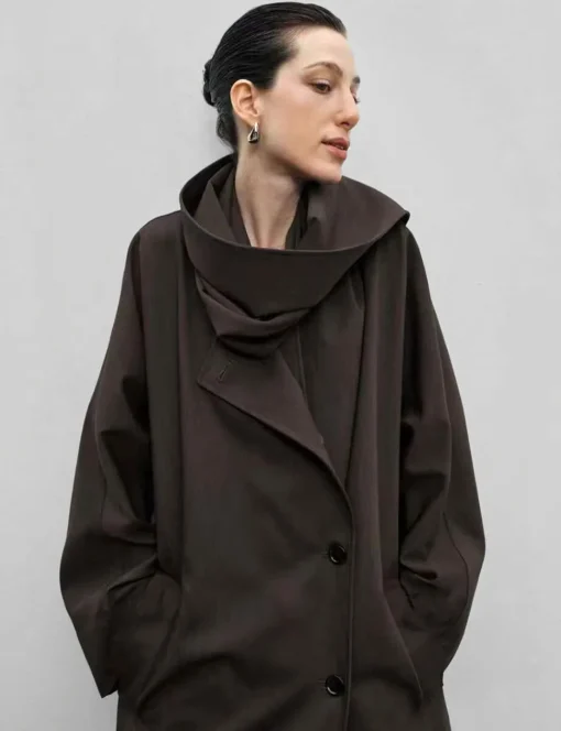 Brown Scarf Coat