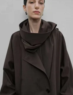 Brown Scarf Coat
