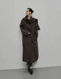 Brown Scarf Coat