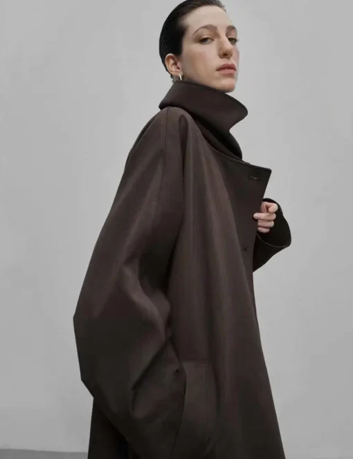 Brown Scarf Coat