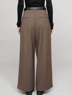 Brown Wide-Leg Pants