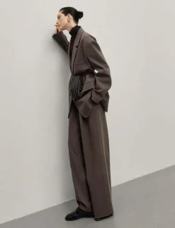 Brown Wide-Leg Pants