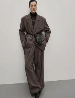 Brown Wide-Leg Pants