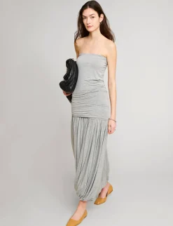 Bubble Hem Strapless Dress