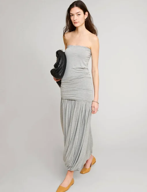 Bubble Hem Strapless Dress