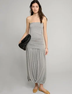 Bubble Hem Strapless Dress