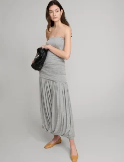 Bubble Hem Strapless Dress