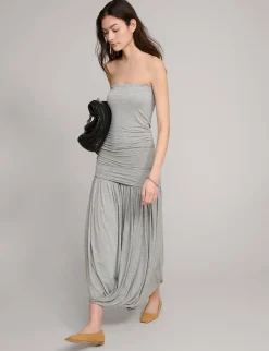 Bubble Hem Strapless Dress