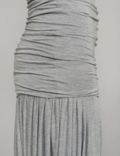 Bubble Hem Strapless Dress