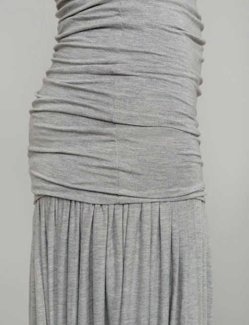 Bubble Hem Strapless Dress