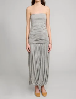 Bubble Hem Strapless Dress