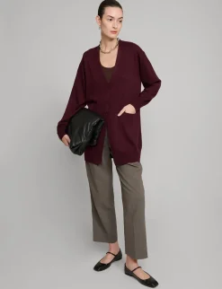 Burgundy Long Cardigan