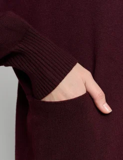 Burgundy Long Cardigan