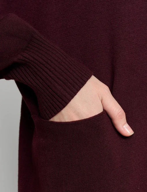 Burgundy Long Cardigan